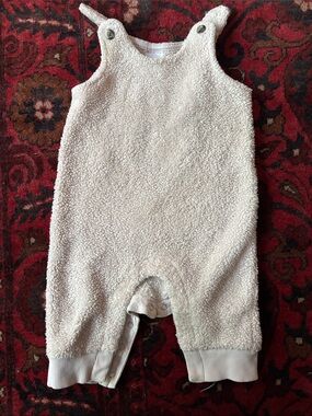 Hanna Andersson Cream Sherpa Baby Romper
